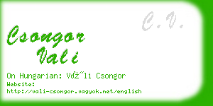 csongor vali business card